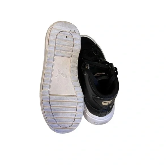 Puma Kids Kaia Stud Mid Platform Sneaker Black/Black Size 4​​​​​​​ - Picture 8 of 9